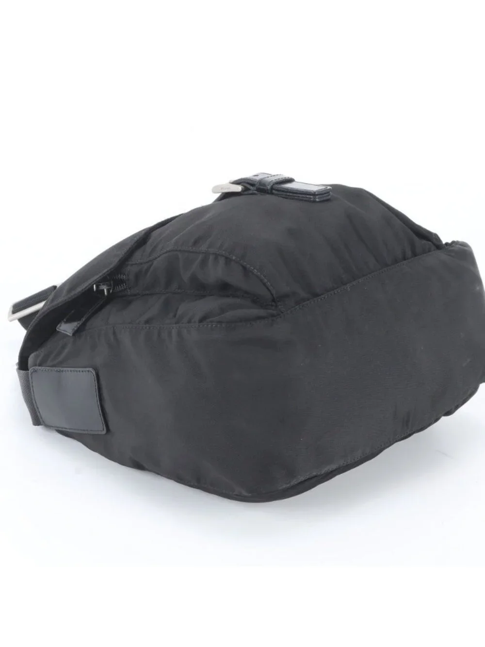 Prada Tessuto Nylon Triangle Logo Leather Shoulder Bag Messenger Business